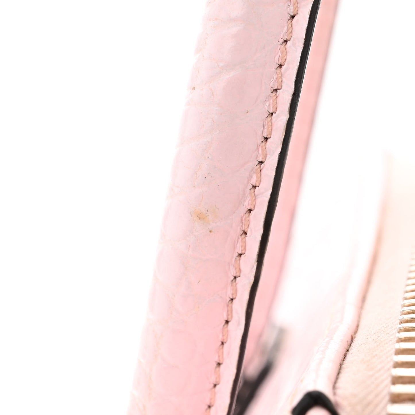 Calfskin Crocodile Embossed Mini Antigona Pink