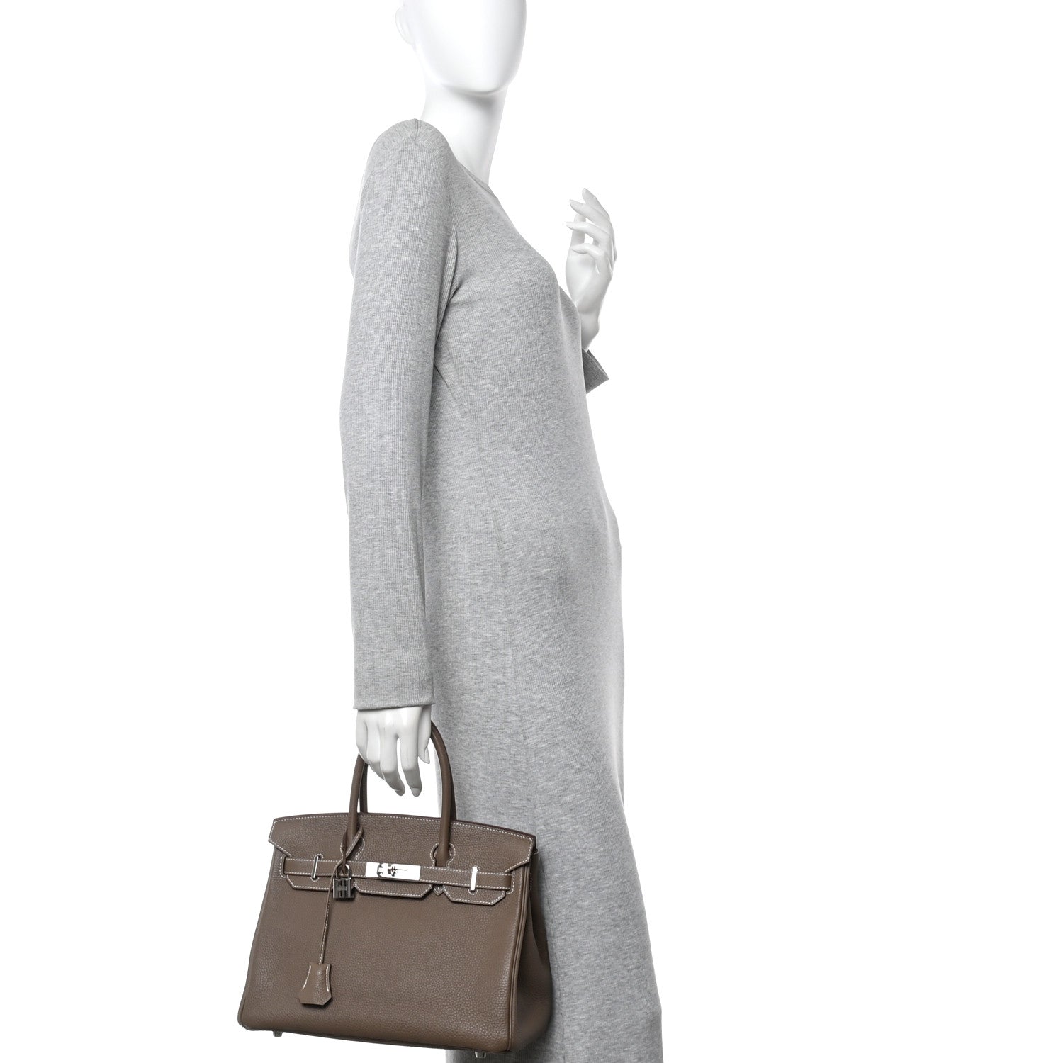 Hermes Togo BIrkin 30 Etoupe 2 of 11