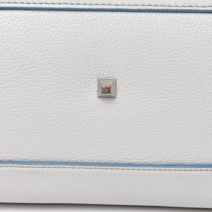 MCM Grained Calfskin Large Milla Tote Whisper Grey 12 of 17