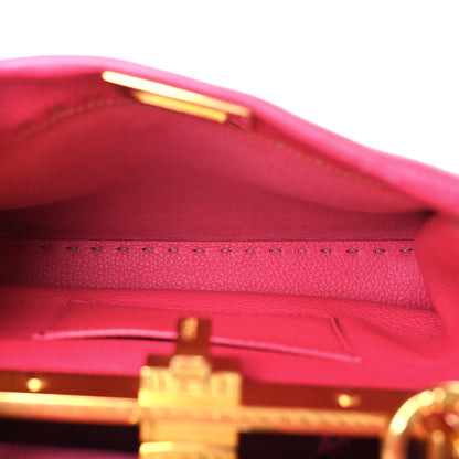 Fendi Cuoio Romano Selleria Mini Peekaboo Iconic Satchel Fuxia 6 of 11
