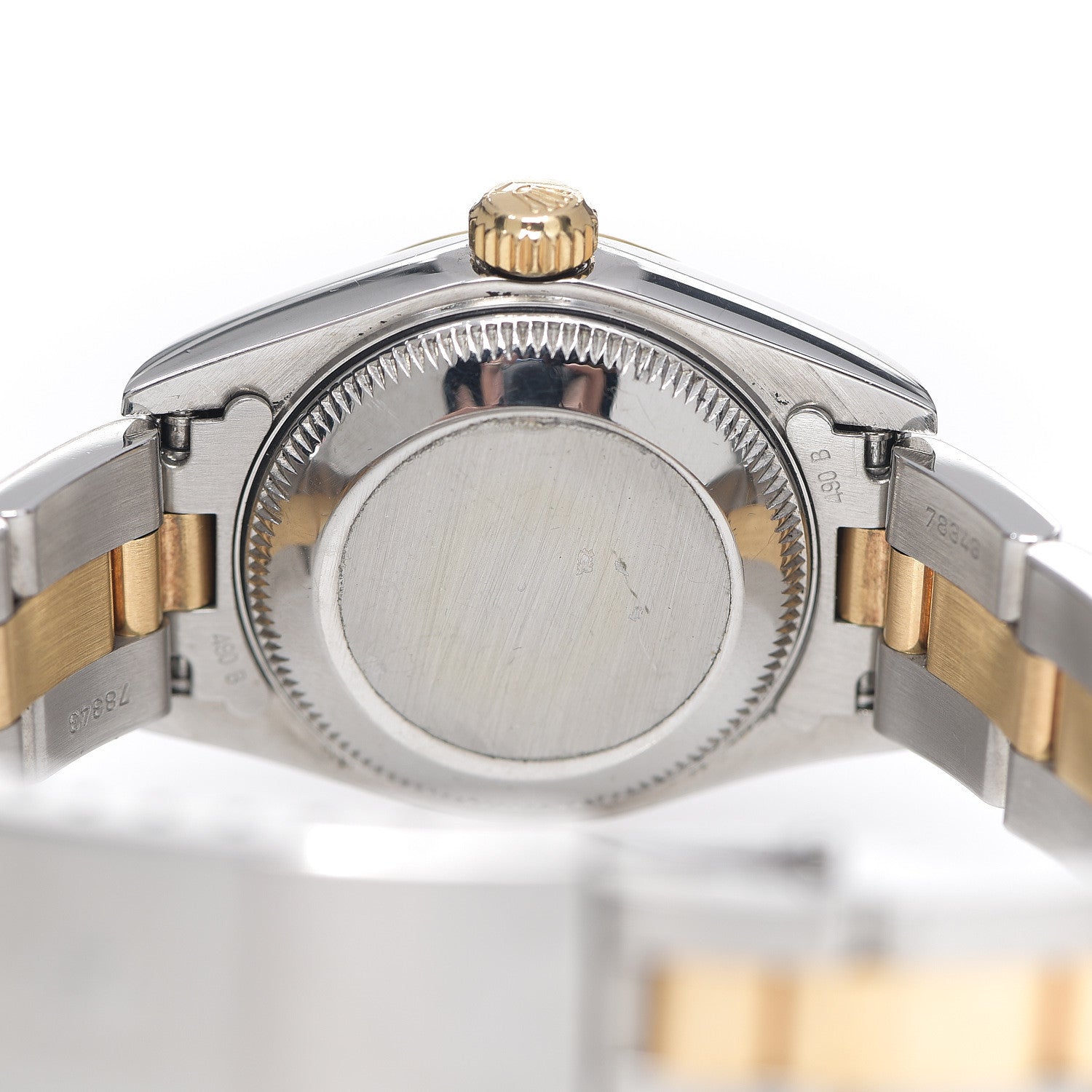 Rolex Stainless Steel 18K Yellow Gold 26mm Oyster Perpetual Date Watch Champagne 69163 4 of 5