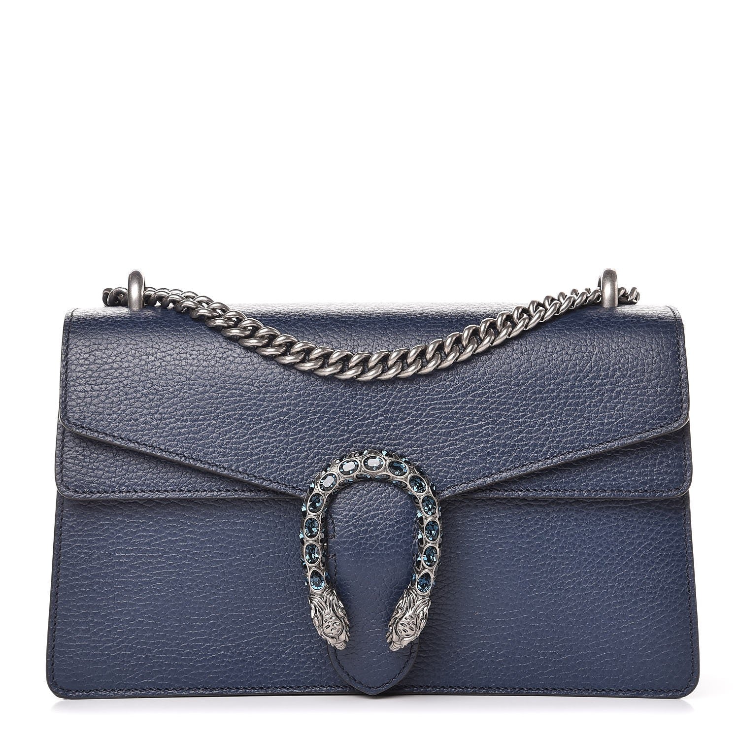 Gucci Dollar Calfskin Crystal Small Dionysus Shoulder Bag Blue Agata Montana Sapphire 1 of 7
