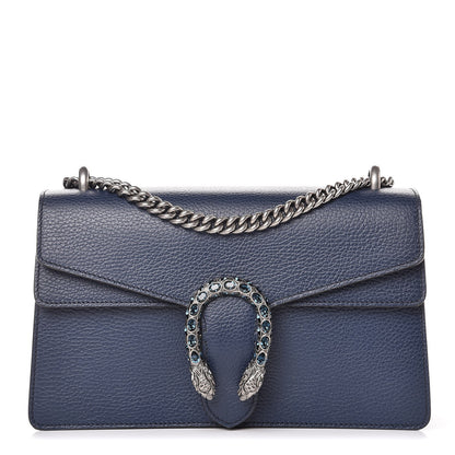 Gucci Dollar Calfskin Crystal Small Dionysus Shoulder Bag Blue Agata Montana Sapphire 1 of 7