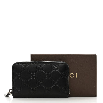 Gucci Guccissima Zip Around Card Case Black 8 of 8