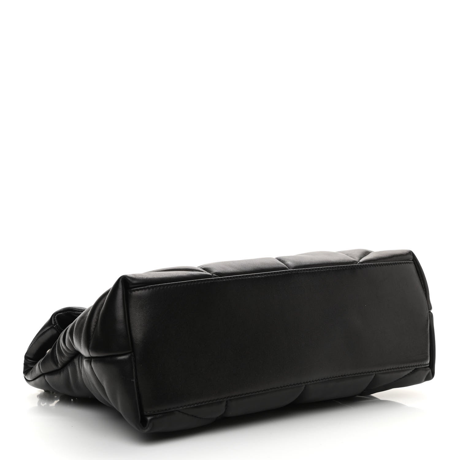 Saint Laurent Lambskin Quilted Medium Loulou Puffer Monogram Chain Satchel Black 4 of 10