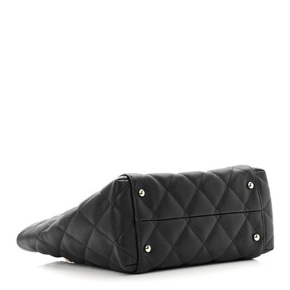 Chanel Caviar Quilted Small Shopping Tote Black 4 of 12