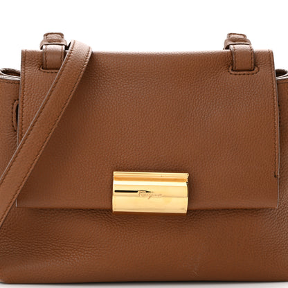 Salvatore Ferragamo Grained Calfskin Ginger Crossbody Brown 8 of 14