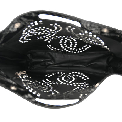 Chanel Patent Perforated CC Handle Bag Black 5 of 18