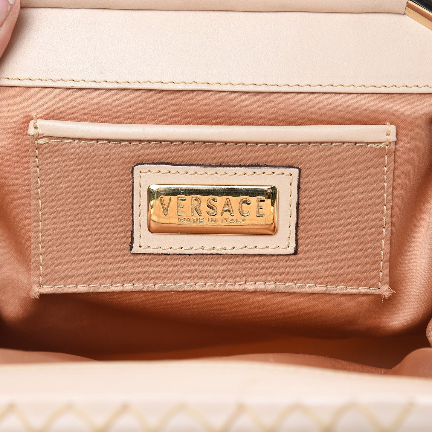Satin Chain Satchel White