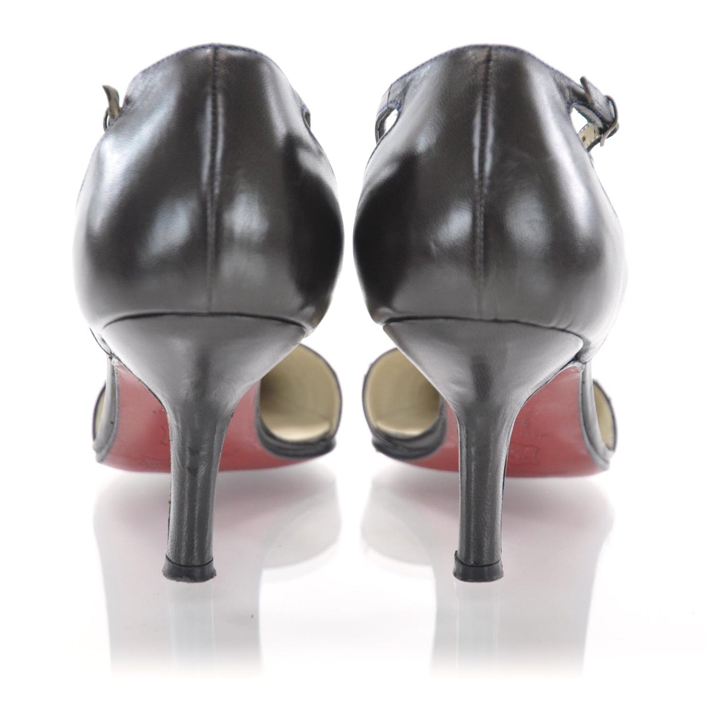 Leather Pointy Toe Low Heels 36.5 Brown