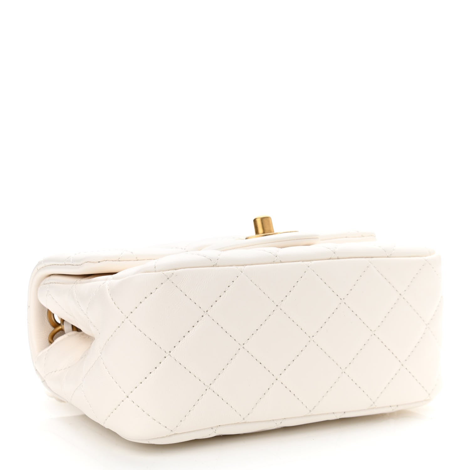 Chanel Lambskin Quilted Mini Pearl Crush Flap White 4 of 11
