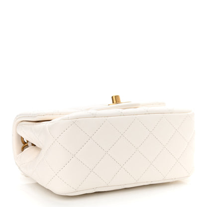 Chanel Lambskin Quilted Mini Pearl Crush Flap White 4 of 11
