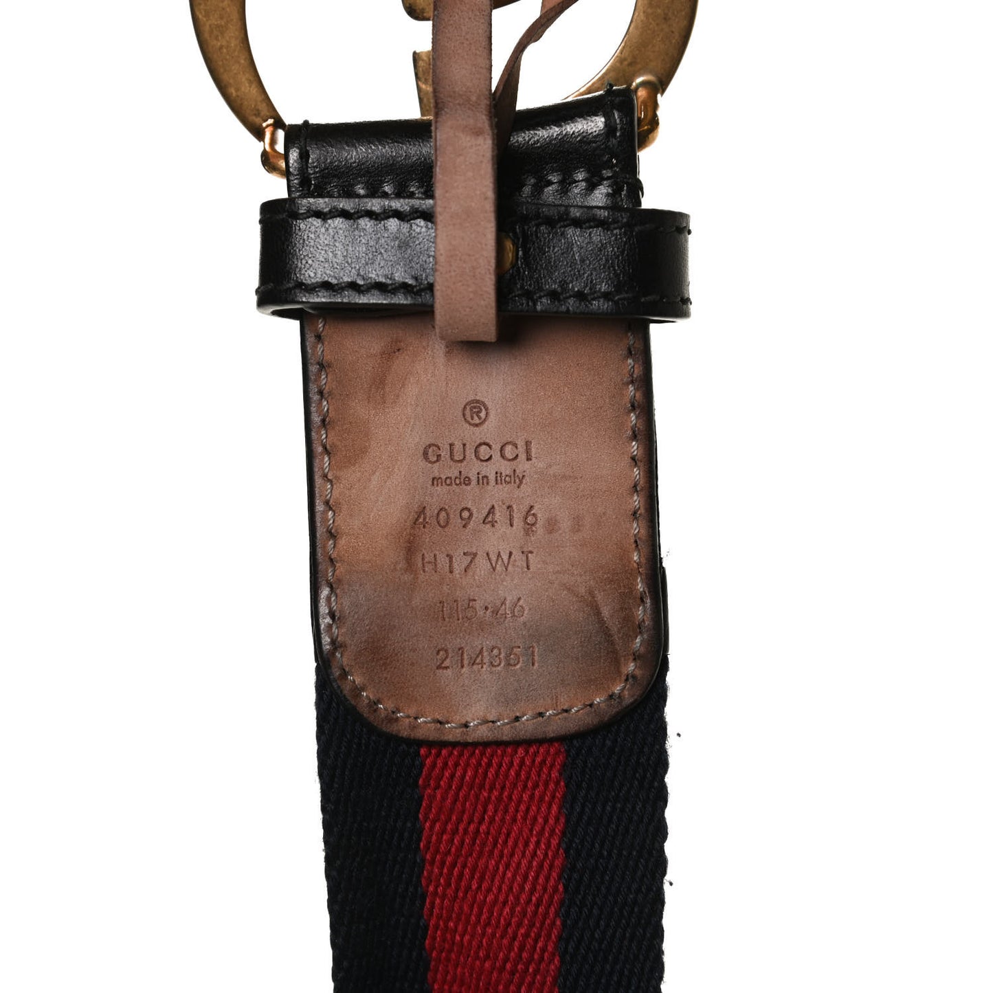 Nylon Calfskin Double G Web 40mm Belt 90 36 Blue Red Black