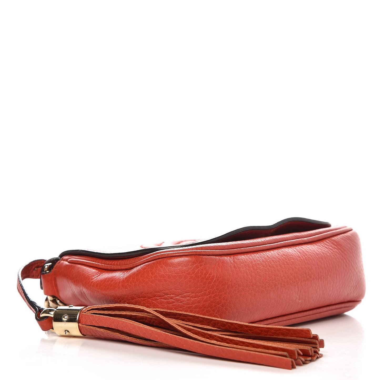 Pebbled Calfskin Small Soho Flap Crossbody Sun Orange