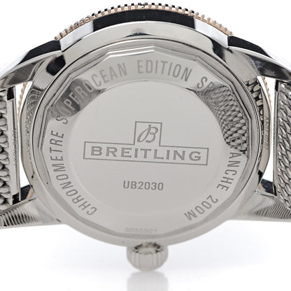 Breitling Stainless Steel 18K Rose Gold 44mm Superocean Heritage II B20 Automatic Watch Volcano Black UB2030 5 of 7
