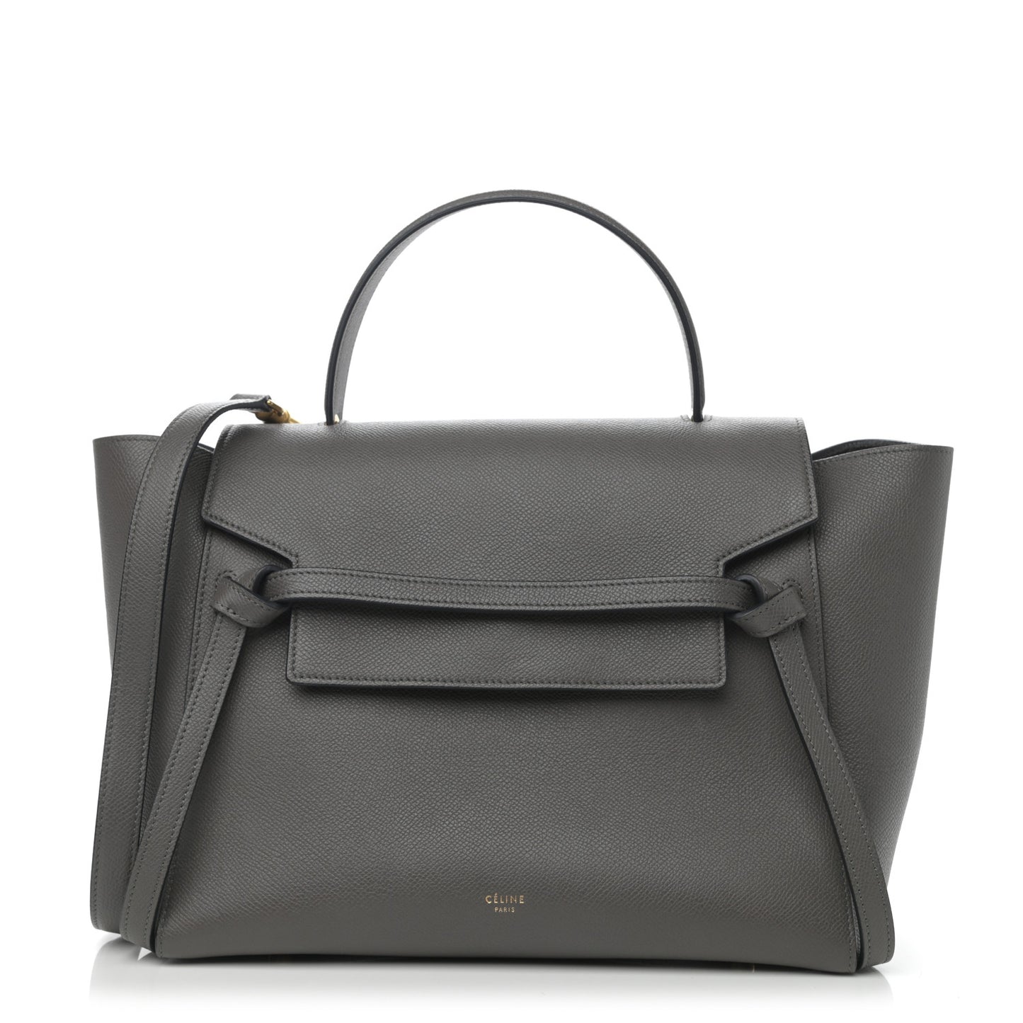 Grained Calfskin Mini Belt Bag Grey