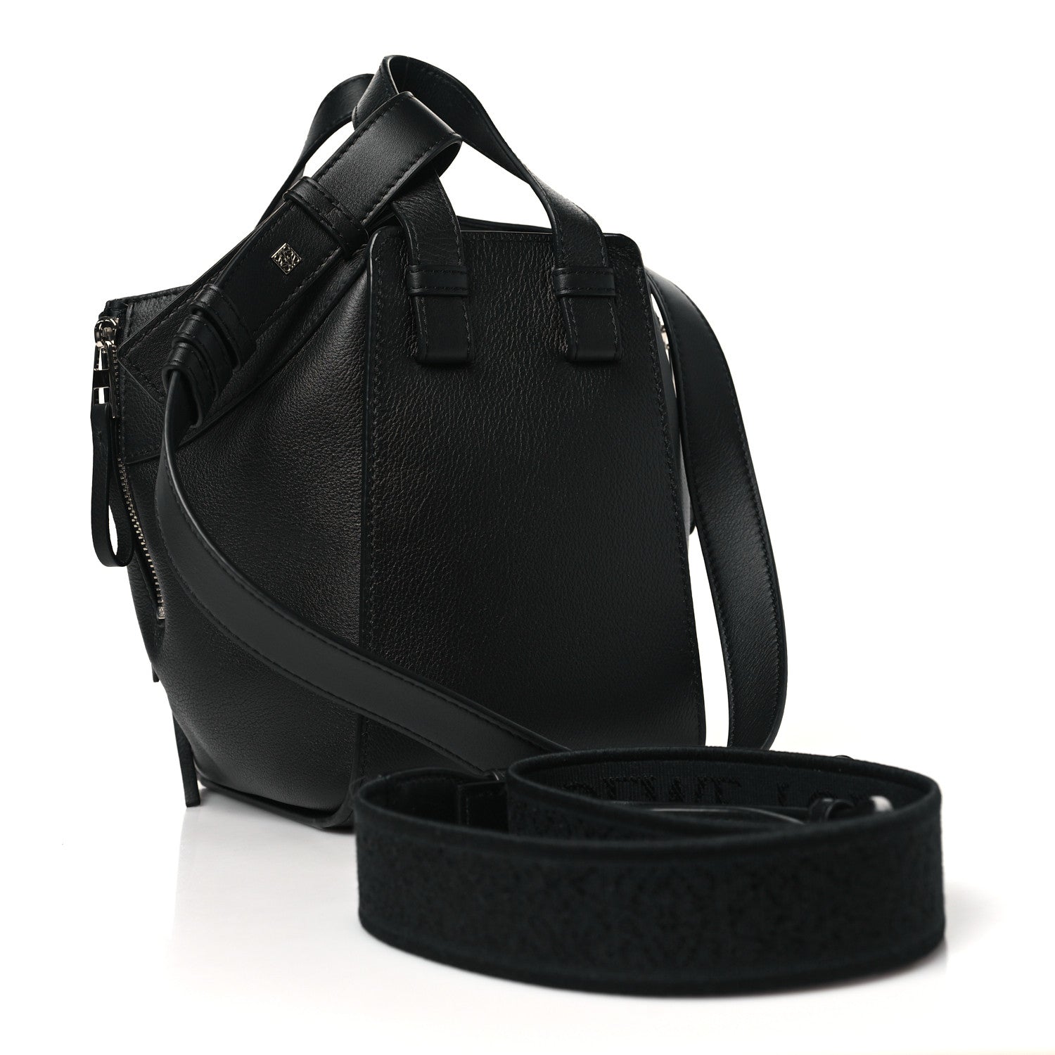 Loewe Soft Grained Calfskin Compact Hammock Shoulder Bag Black 3 of 9