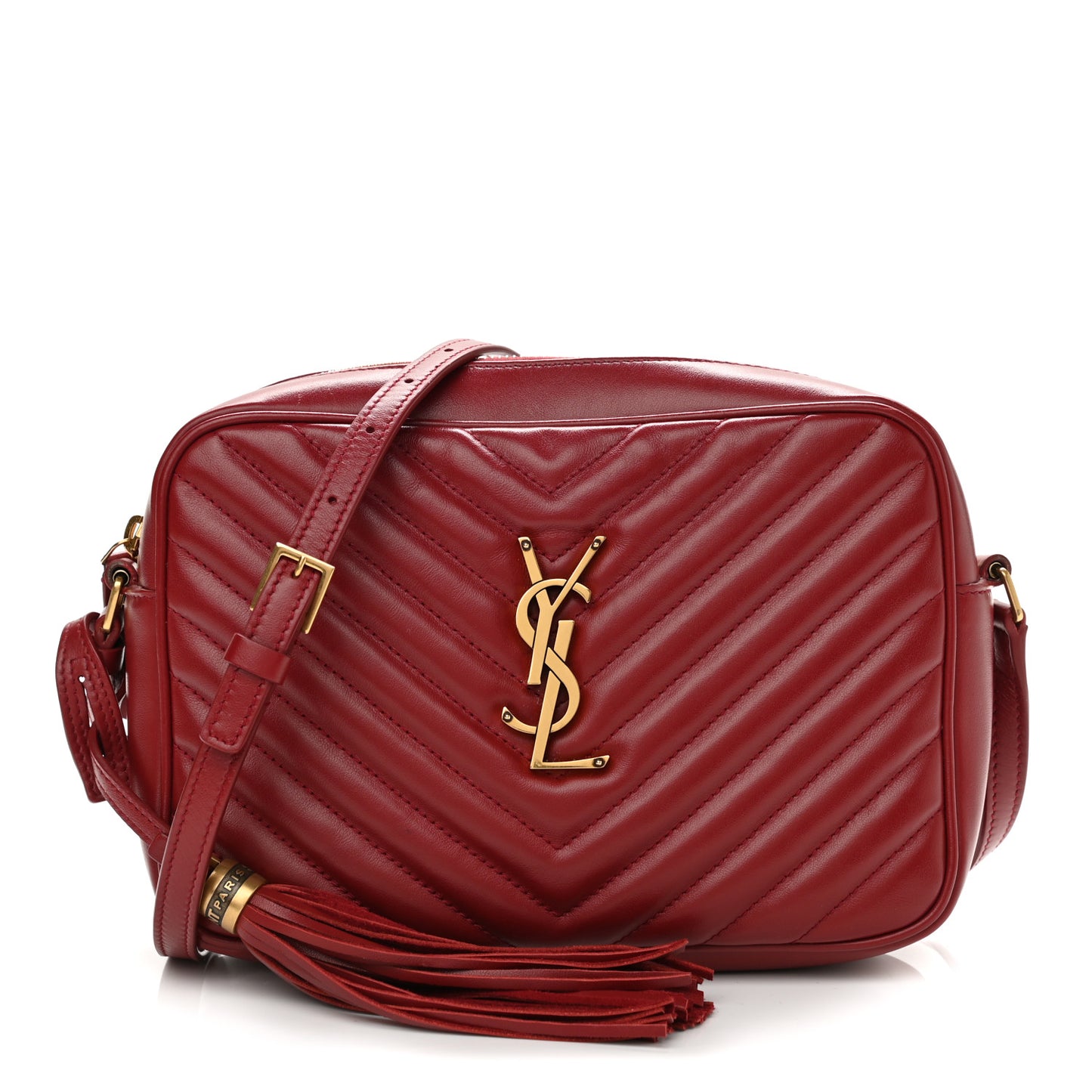 Calfskin Matelasse Monogram Lou Camera Bag Opyum Red