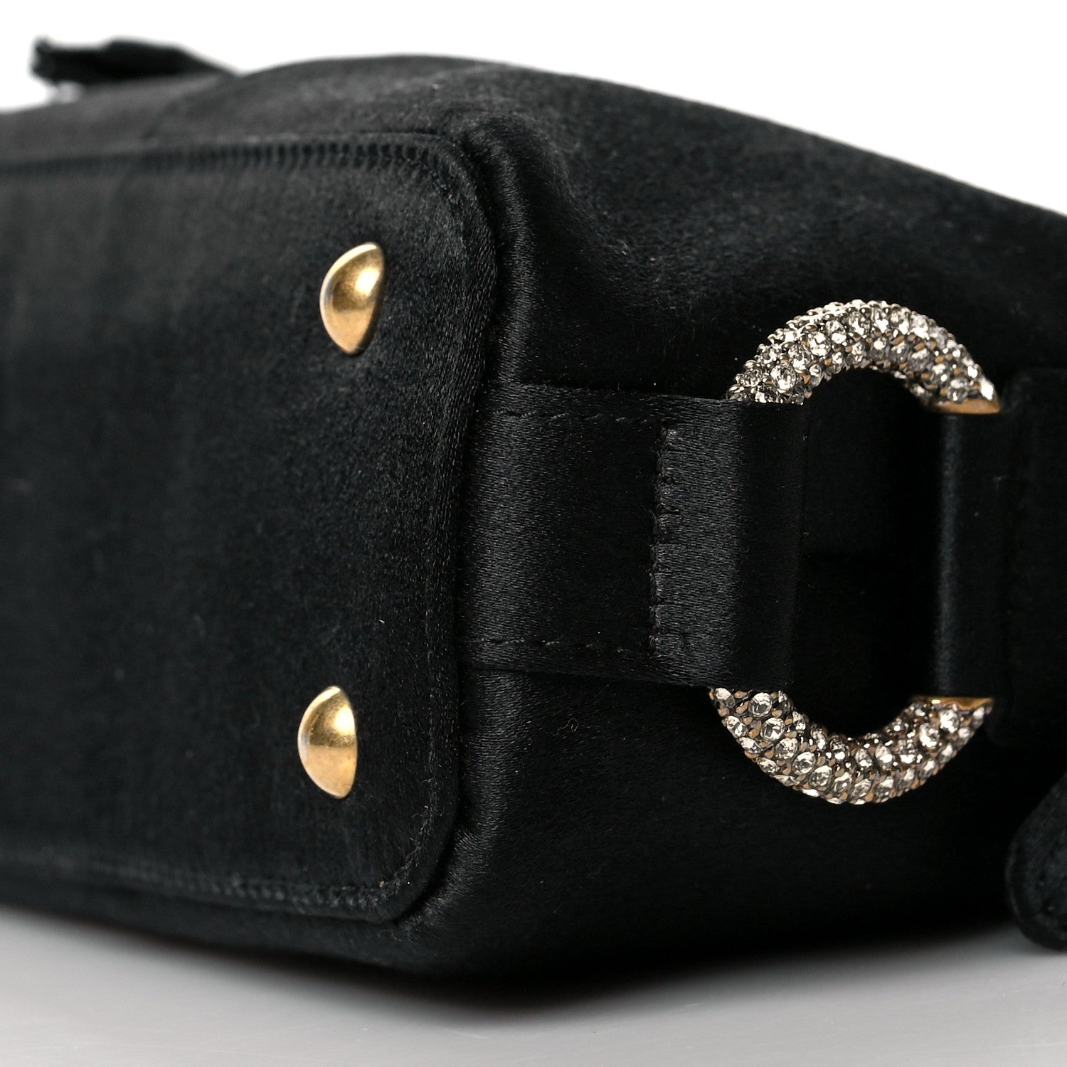 Saint Laurent Satin Crystal Mini Muse Black 9 of 10