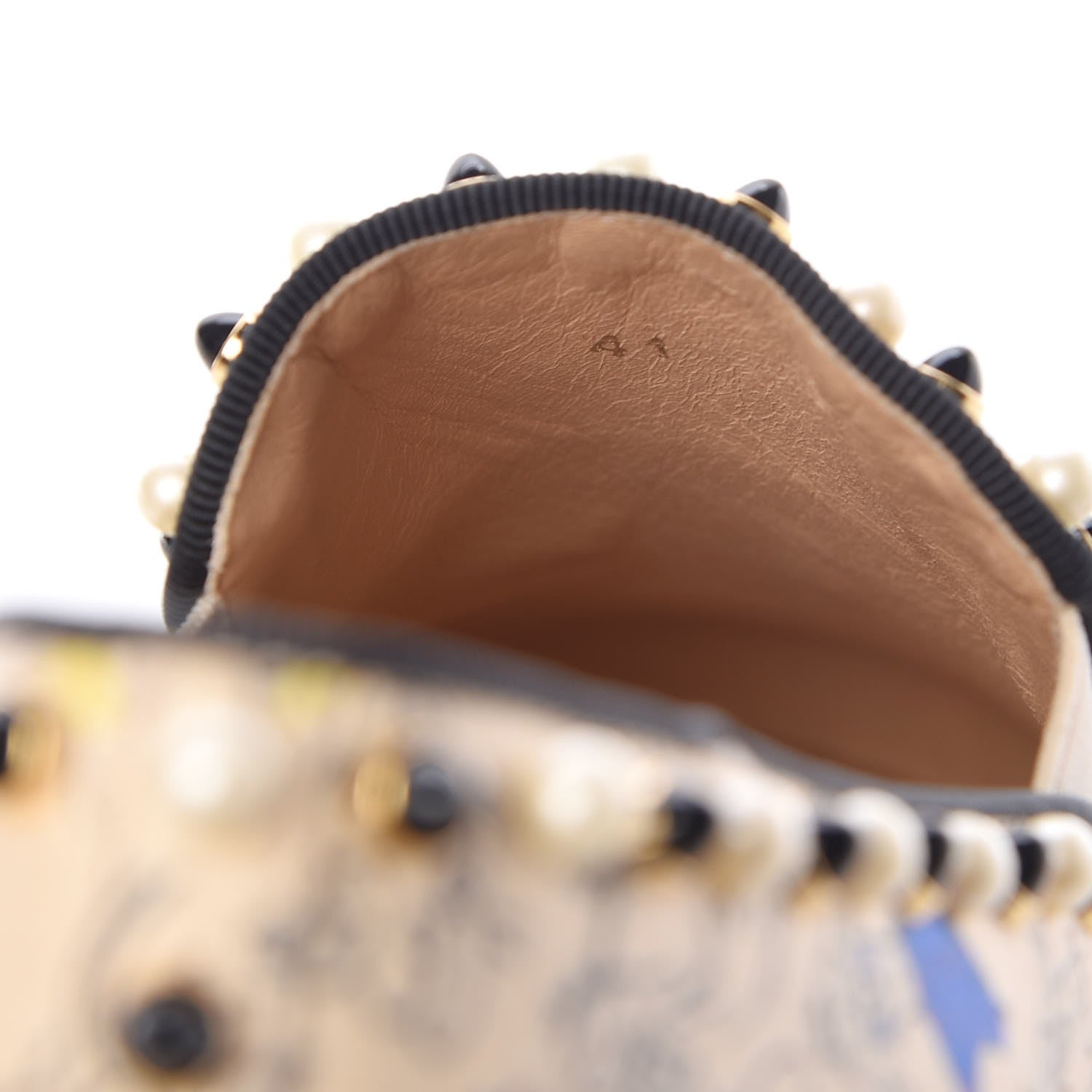 Christian Louboutin Canvas Beaded Printed Boat Flats 41 9 of 9