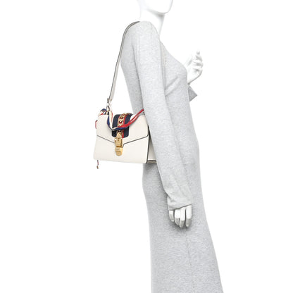 Gucci Calfskin Small Sylvie Shoulder Bag Off White 2 of 10