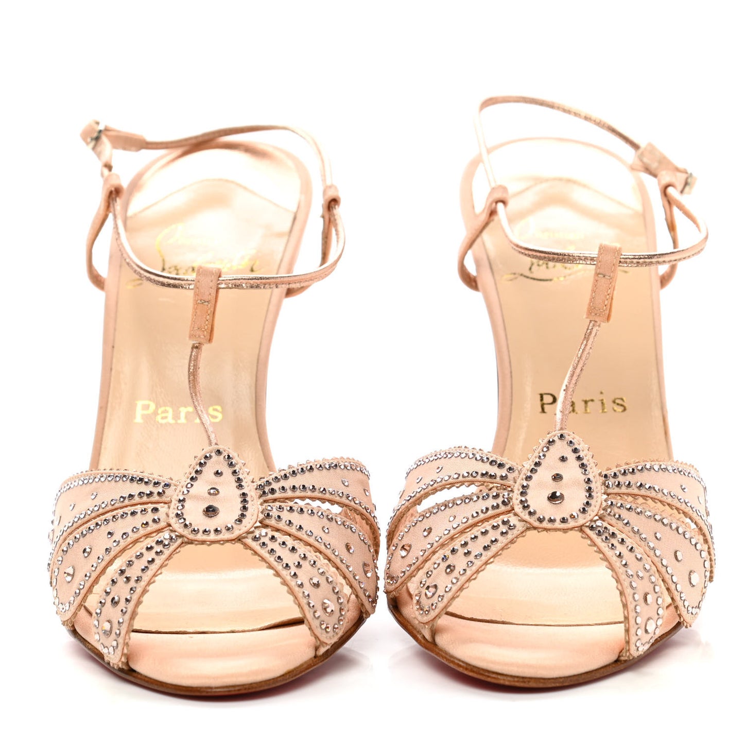 Margarita Embellished 100 Sandals 38 Nude