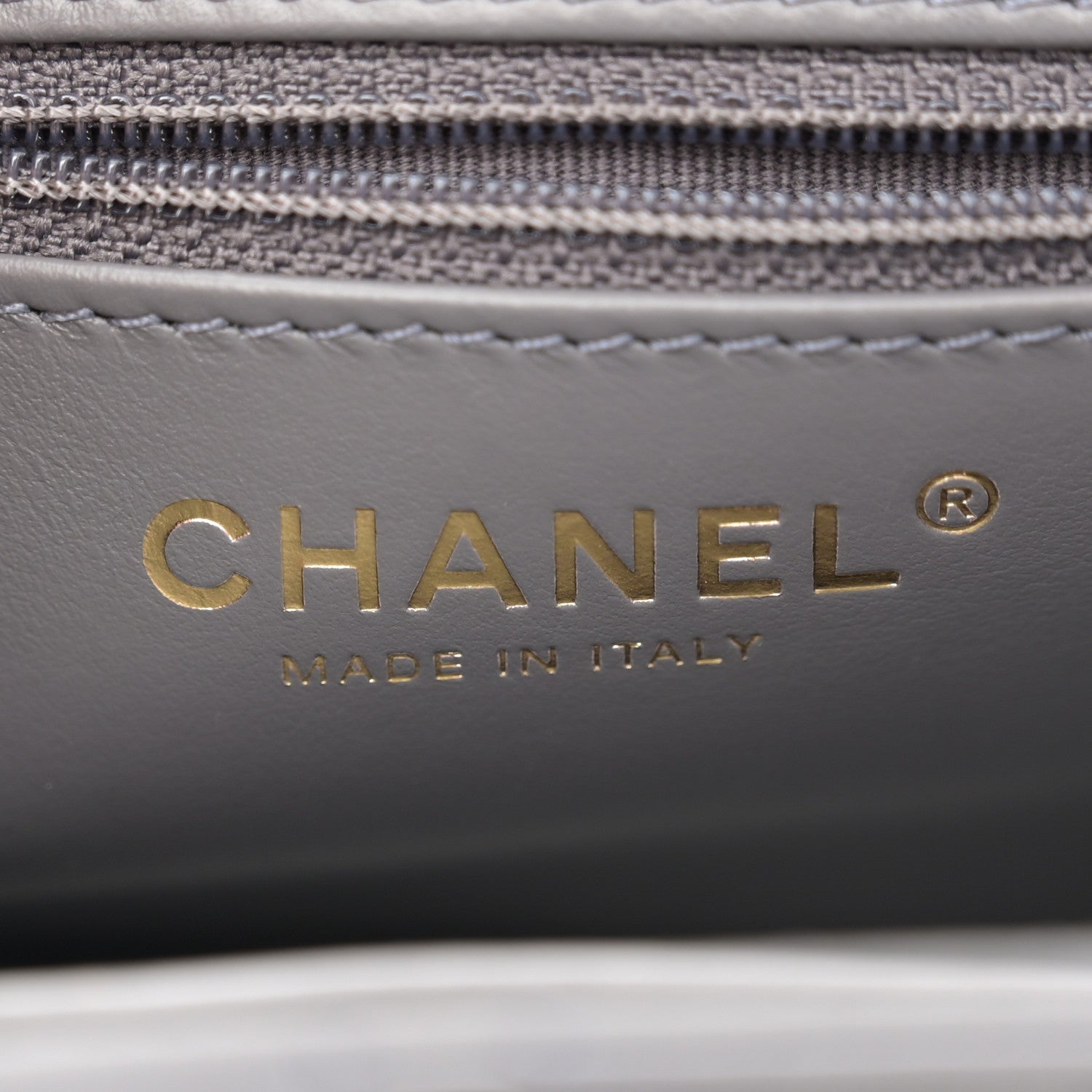 Chanel Shiny Aged Calfskin Quilted Nano Kelly Shopper Grey 6 of 11