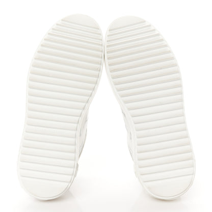 Louis Vuitton Calfskin Monogram Debossed Time Out Sneakers 36 White Silver 5 of 10