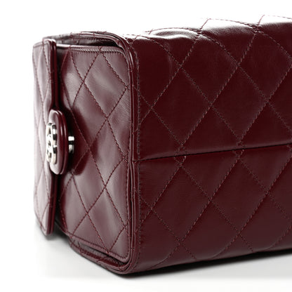 Chanel Shiny Calfskin Quilted Small Chanel 25 Handbag Burgundy 9 of 11