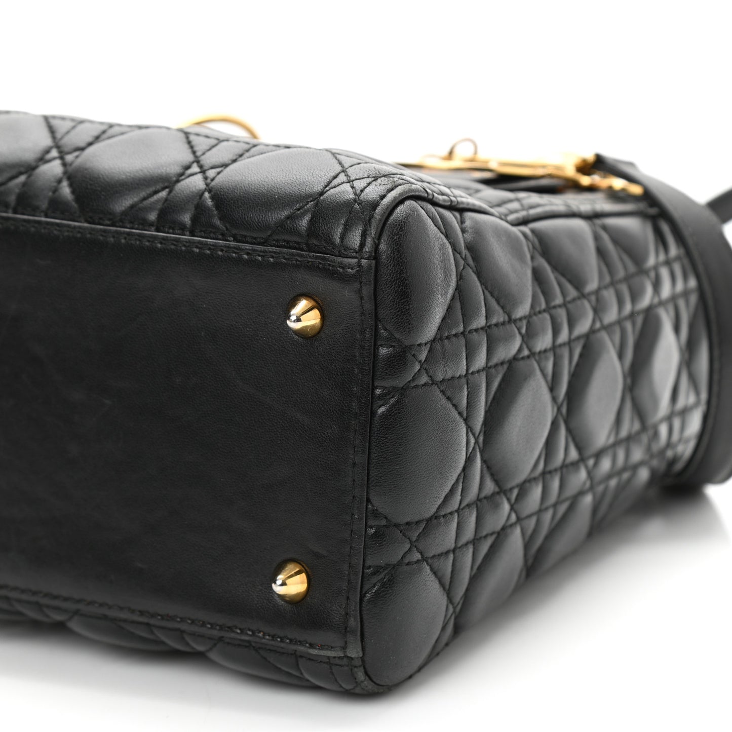 Lambskin Cannage Medium Lady Dior Black