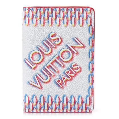 Louis Vuitton Damier Pocket Organizer Red White Blue Yellow 1 of 9
