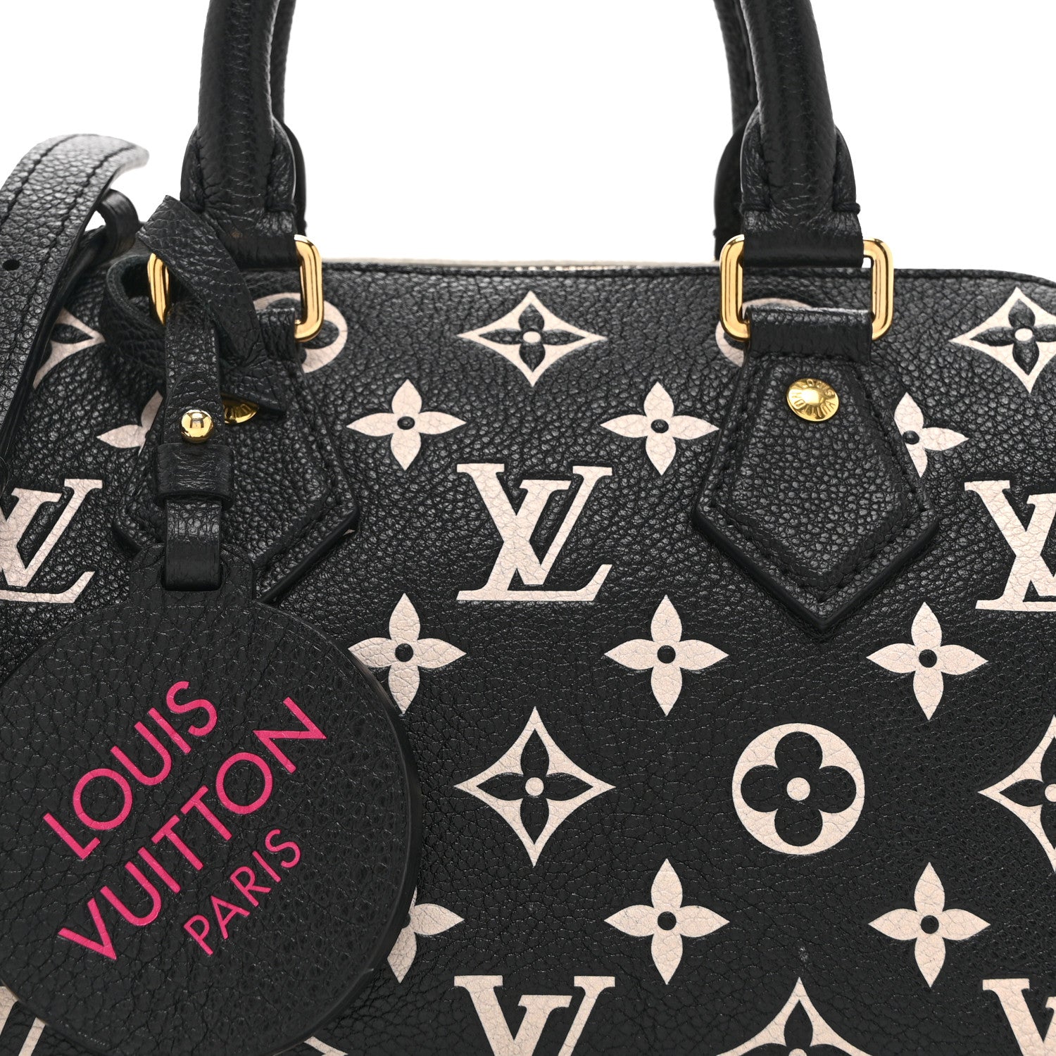 Louis Vuitton Empreinte Monogram Spring in the City Speedy Bandouliere 20 Black White Pink 7 of 9