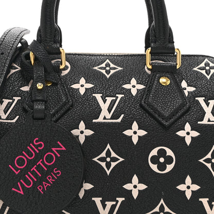 Louis Vuitton Empreinte Monogram Spring in the City Speedy Bandouliere 20 Black White Pink 7 of 9