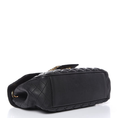 Dolce & Gabbana Lambskin Quilted Crystal Embellished Millennial Rectangular Shoulder Bag Black 4 of 13