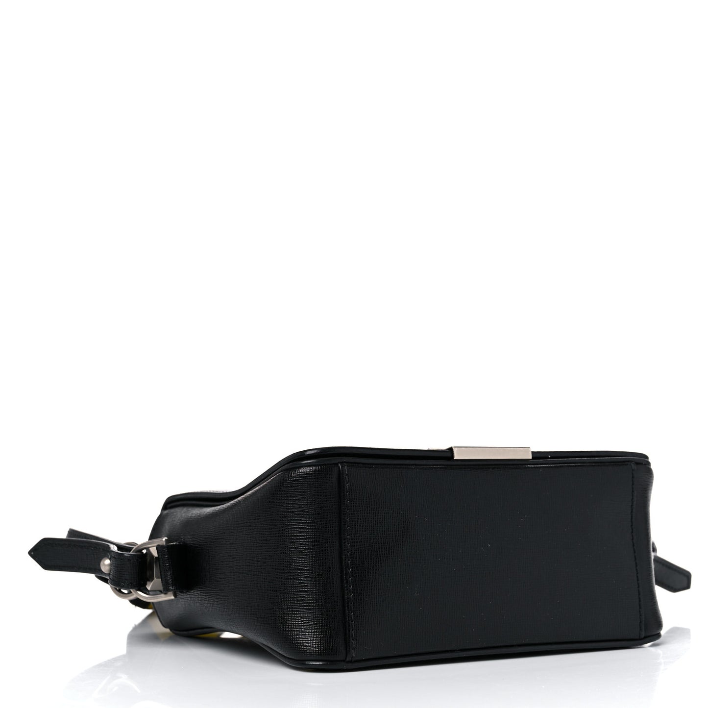 Saffiano For Display Only Binder Clip Shoulder Bag Black