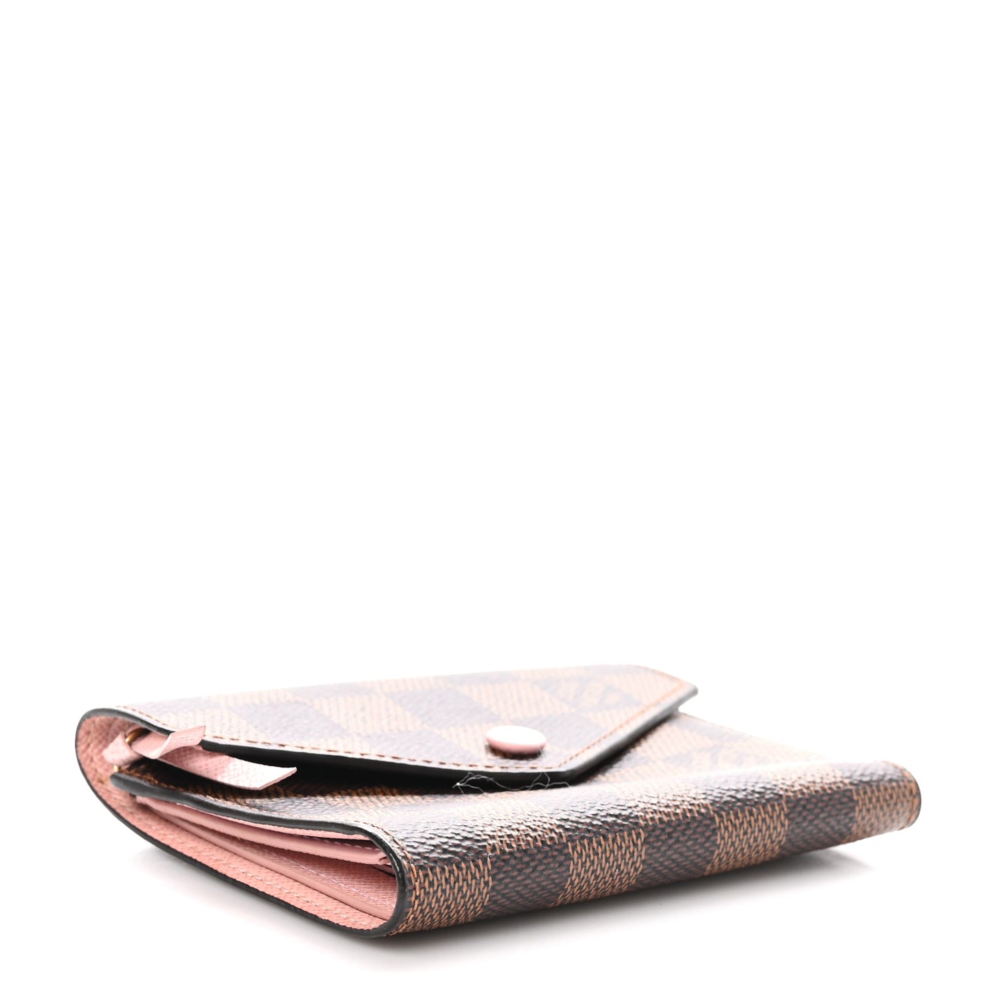 Damier Ebene Victorine Wallet Rose Ballerine