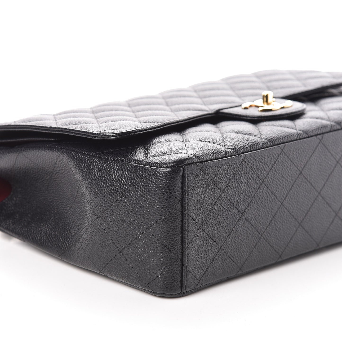 Caviar Quilted Maxi Double Flap Black