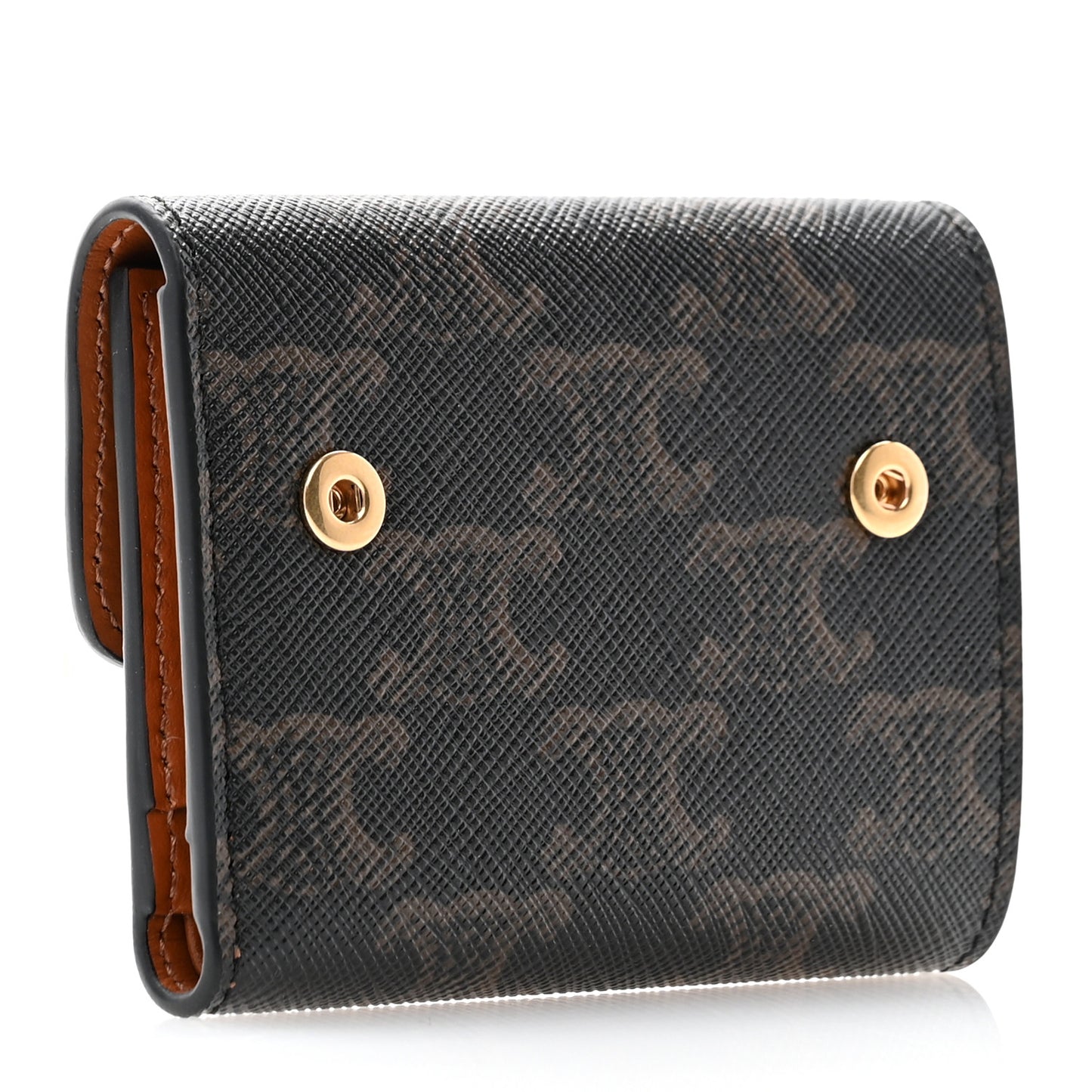 Canvas Triomphe Compact Triomphe Wallet With Coin Purse Tan