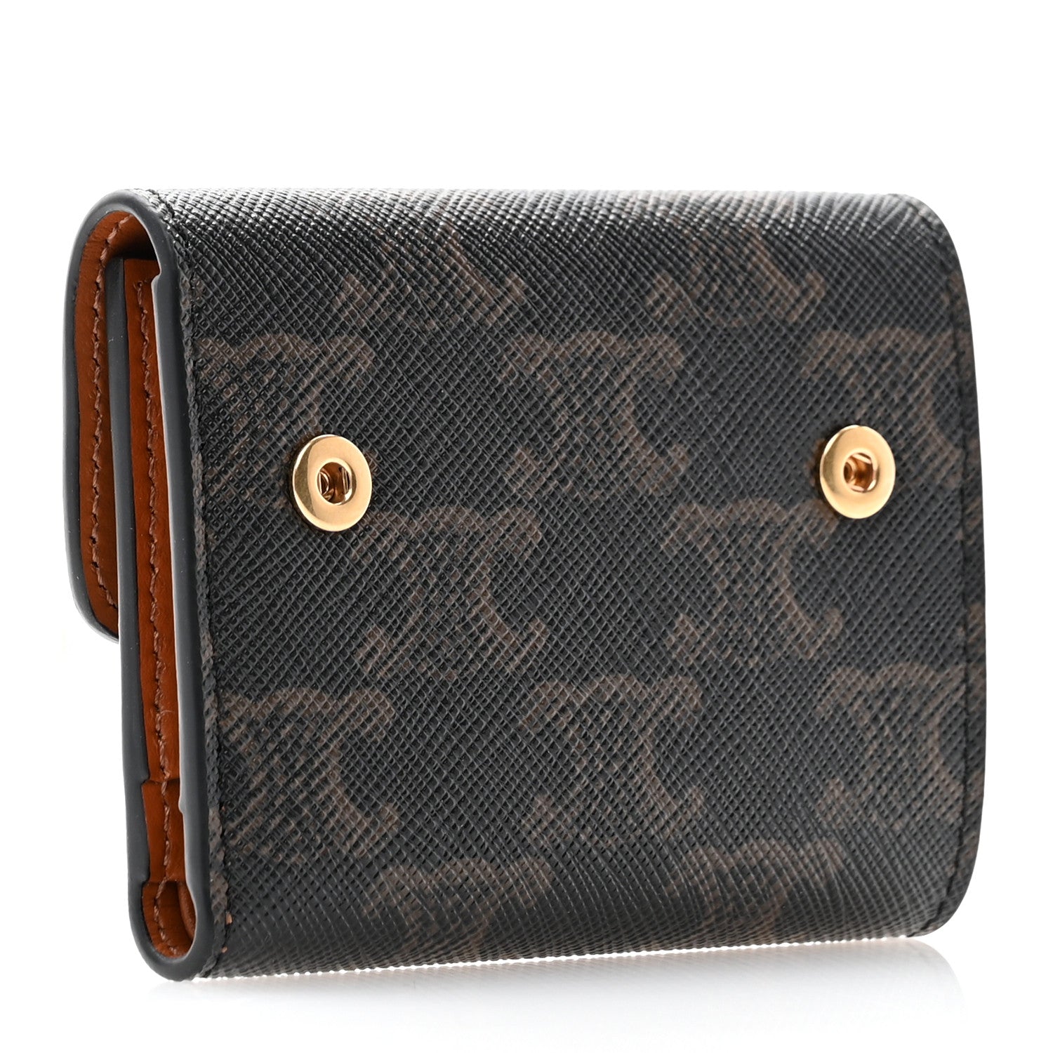 Celine Canvas Triomphe Compact Triomphe Wallet With Coin Purse Tan 4 of 10