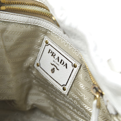 Prada Vitello Daino Shoulder Bag White 8 of 11