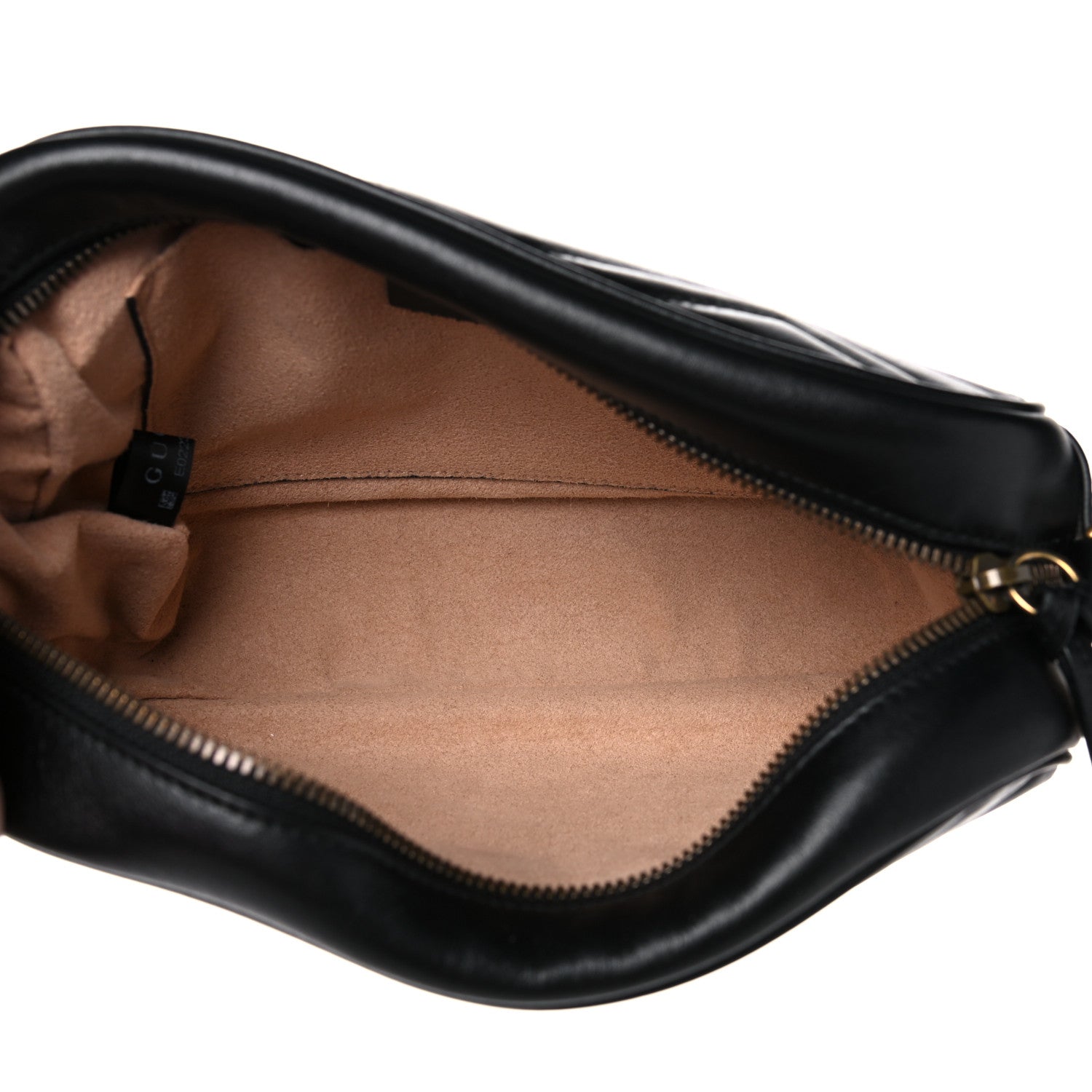 Gucci Calfskin Matelasse Small GG Marmont Chain Shoulder Bag Black 5 of 14