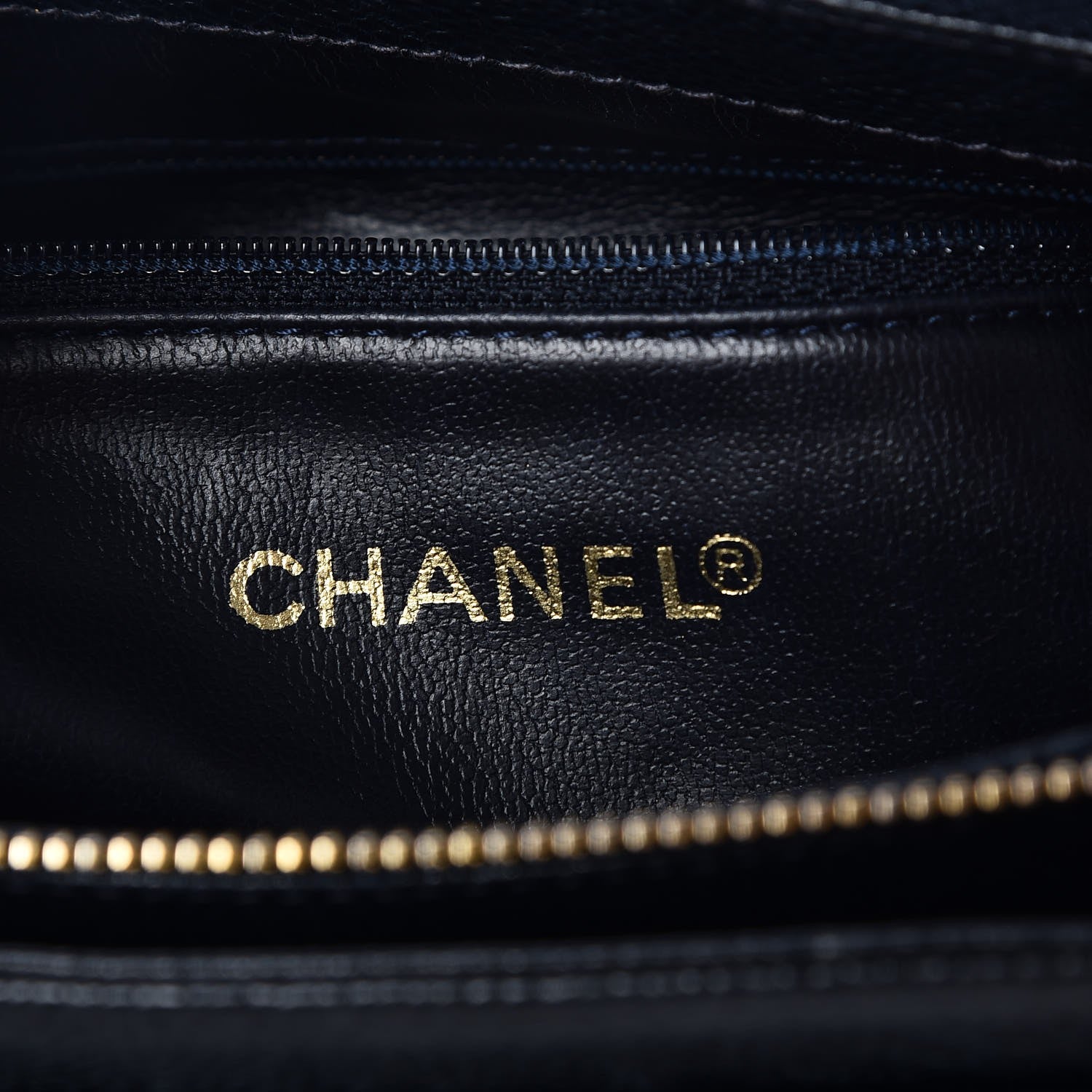 Chanel Caviar Flap Shoulder Bag Navy 6 of 8