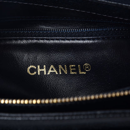 Chanel Caviar Flap Shoulder Bag Navy 6 of 8