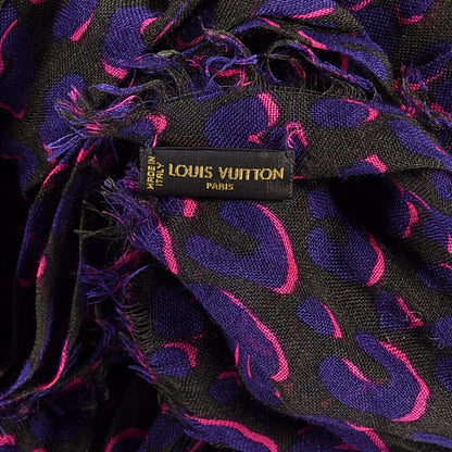 Louis Vuitton Cashmere Silk Leopard Etole Stole 3 of 3