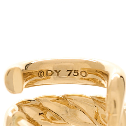 David Yurman 18K Yellow Gold Mercer Double Huggie Hoop Earrings 4 of 5