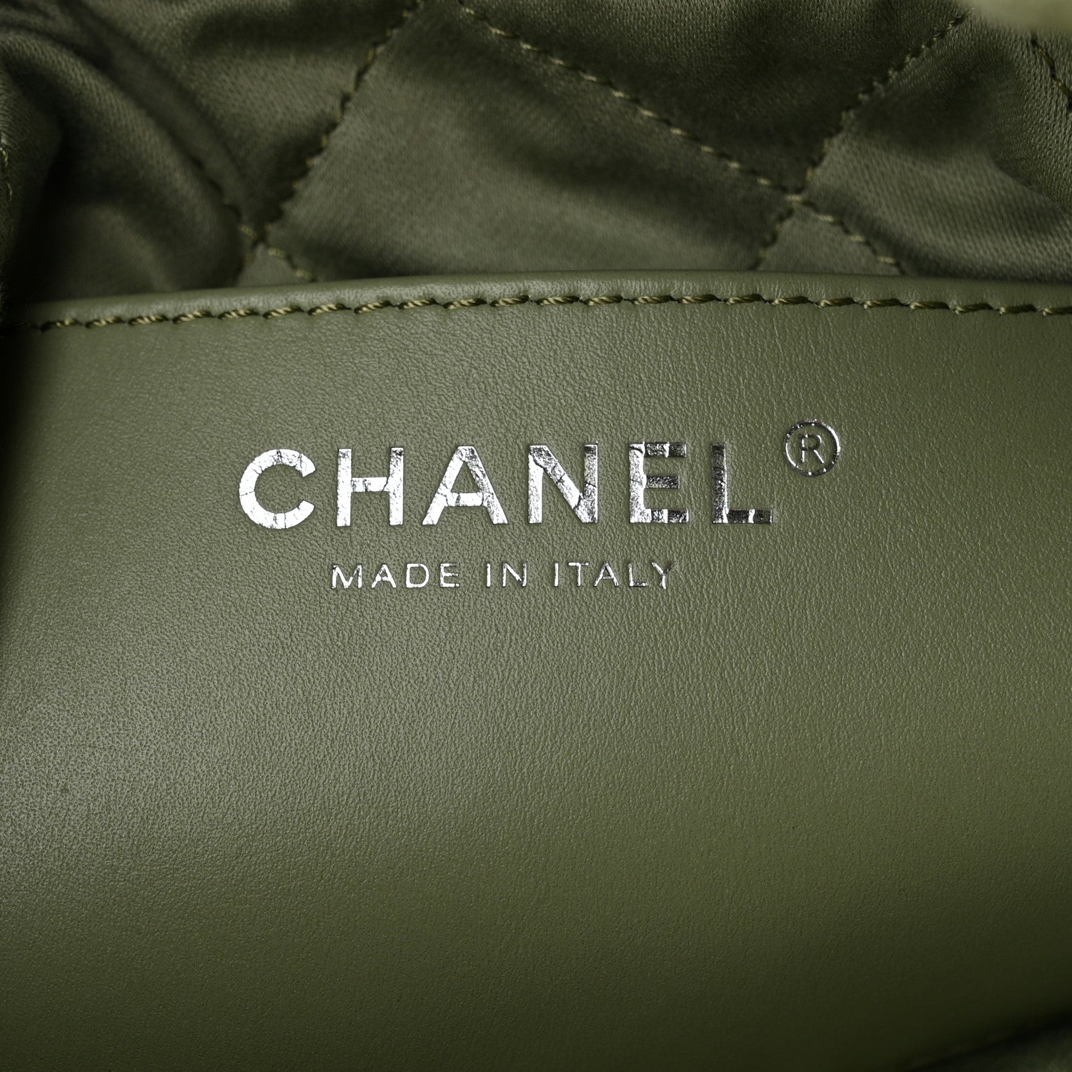 Chanel Suede Stitched Quilted Studded Mini Chanel 22 Light Green 6 of 10