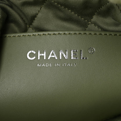 Chanel Suede Stitched Quilted Studded Mini Chanel 22 Light Green 6 of 10