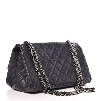 Chanel Aged Calfskin Accordion Reissue 2.55 Flap Dark Grey 4 of 9