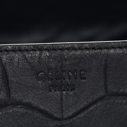 Celine Crocodile Embossed Nubuck Medium Phantom Luggage Navy 7 of 9