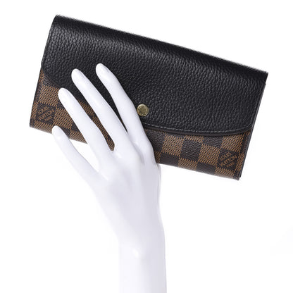 Louis Vuitton Damier Ebene Normandy Wallet Black 2 of 10